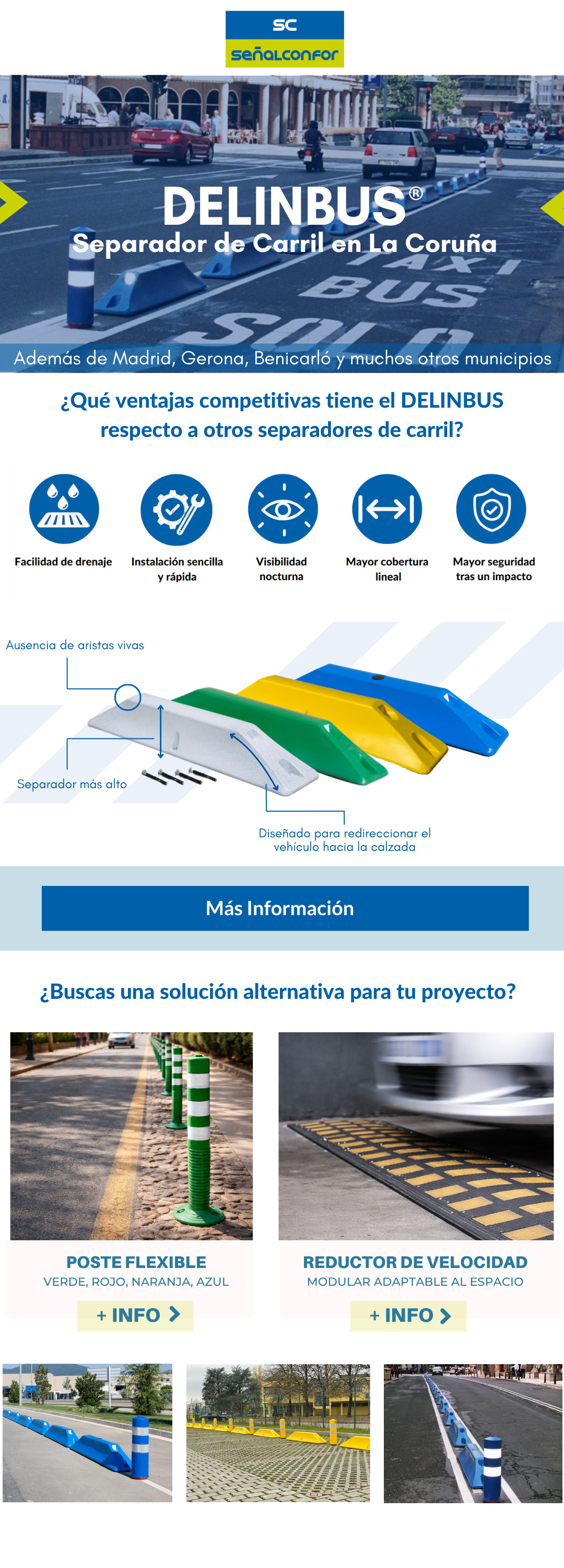 SENALCONFOR.COM - SEPARADOR DE CARRIL DELINBUS